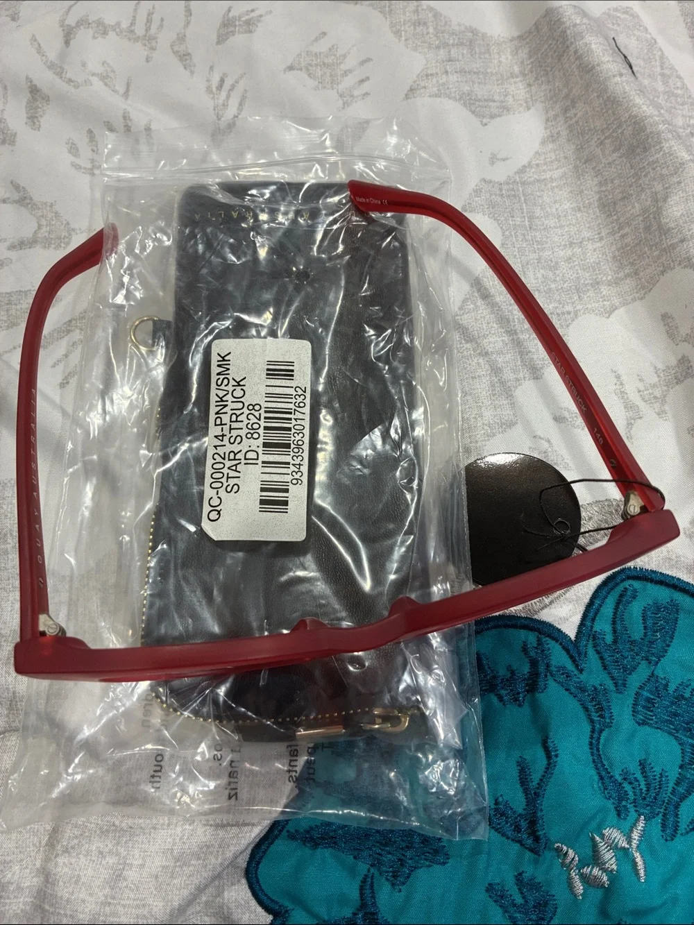 Quay Australia Pink Rectangular Sunglasses